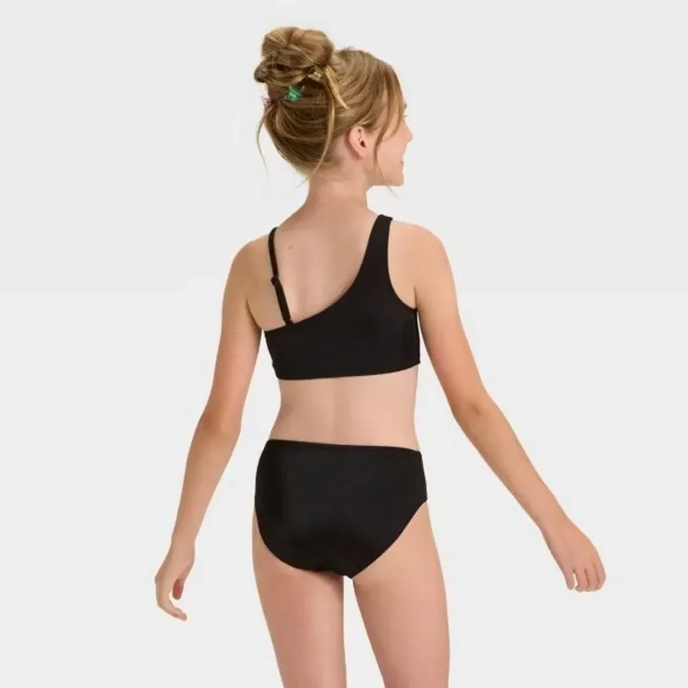 Cat & Jack Girls' 'I Heart It' Solid Bikini Set Sz L (10-12)